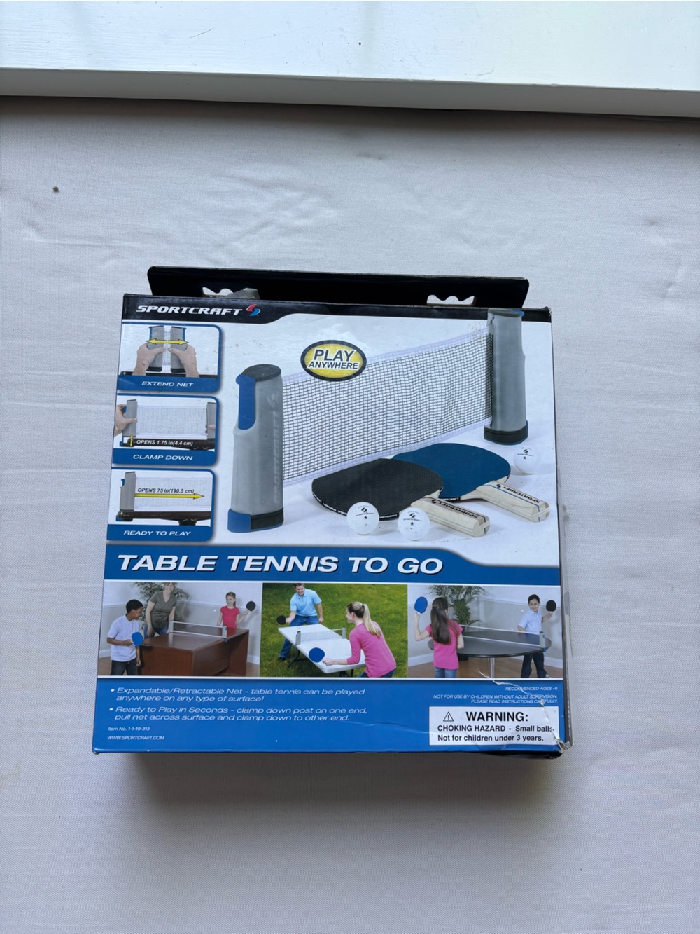 Sportscraft Portable Table Tennis Set in Blue and Black